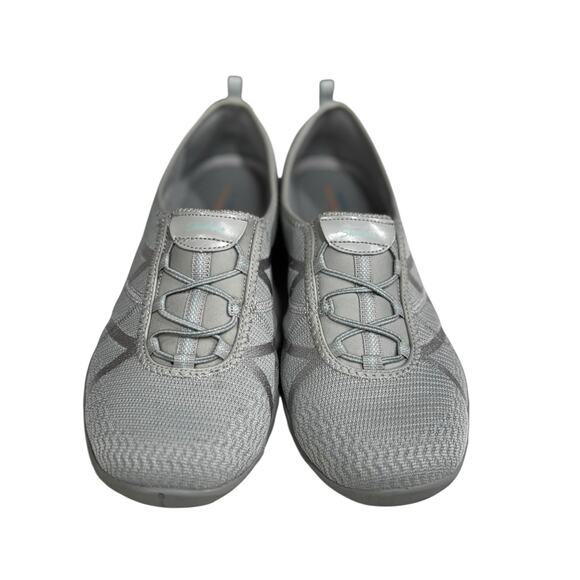 Skechers Women's Casual Breathe-Easy-A-Look Mary Jane Flat Size 11 Gray - Picture 2 of 14